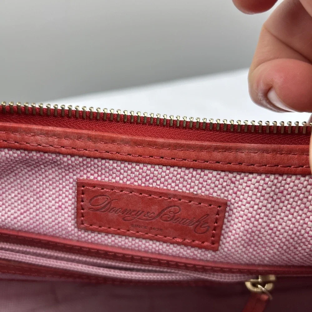 Dooney & Bourke Bag Collins Red Hobo Croc Embossed Leather 1C790 RD Purse